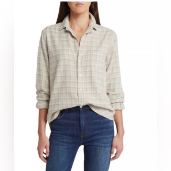 Frank & Eileen Tops - Frank & Eileen Taupe Button-Up Size Medium